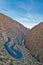 Winding road in the atlas mountains,morocco