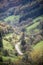 Winding road in black forest valley, Germany