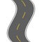 Winding road isolated, highway vector