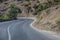 Winding road in the mountains in summer