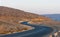 Winding road by the sea in Musandam Governorate of Oman