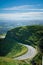 Winding road taking sharp turns around the cliff. Te Mata Peak, Hawkes Bay, New Zealand