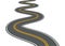 Winding road vector highway path long street asphalt isolated perspective road way journey illustration