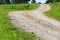 Winding, rocky gravel road