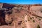 Winding Shafer Trail road in Canyonlands national park, Moab Utah USA