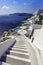 Winding stairs going down to Aegan Sea, Santorini Island