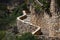 Winding stone staircase going up