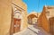 Winding streets of old Yazd, Iran