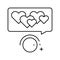 winding up likes line icon vector illustration