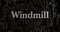 Windmill - 3D rendered metallic typeset headline illustration