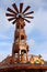 Windmill above a tower with nativity