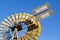 Windmill against blue sky