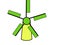 Windmill animation icon over white background