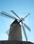 Windmill backlight in Mallorca. Balearic Islands