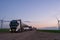 Windmill blade on truck