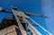 Windmill, blades, blue sky, clouds