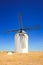 Windmill and blue sky. Alcazar de San Juan, Castile La Mancha, S