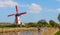 Windmill and canal cruise in Damme, West Flanders, Belgium