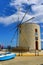 Windmill Corfu island shore Greece