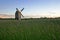 Windmill in cornfield