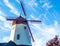 Windmill in the early morning in Solvang, California