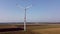 Windmill electric generator. Wind generator, renewable wind energy.