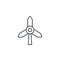 Windmill energy thin line icon. Linear vector symbol