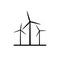 Windmill farm silhouette icon
