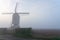 An Windmill in the fog