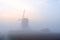 An Windmill in the fog