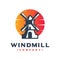 windmill generator logo design