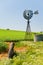 Windmill in green crops Southern Australia