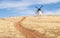 Windmill on a hill, Castile la Mancha, Spain.