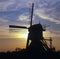 Windmill in Holland at twilight