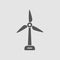 Windmill icon flat