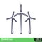 Windmill icon in smooth style, with pixel perfect and editable stroke eps 10