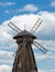 Windmill in Izmaylovsky Kremlin in Moscow. Traditional Russian a