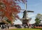 Windmill at the keukenhof garden