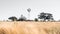 Windmill landscape in Namibia