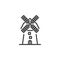 Windmill line icon