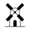 Windmill Line Vector Icon easily modified