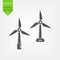 Windmill Line Vector Icons