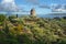 Windmill with Mediterranean sea in background