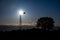 Windmill and moon