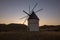 Windmill on the mountain at sunset, Almeria