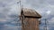 Windmill in Nesebar coastal town in Bulgaria