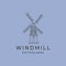 windmill netherlands landmark architecture logo vector line art illustration design