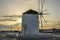 A windmill at Paros city center in Greece