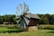 Windmill in the Peasant Museum in Dumbrava Sibiului, Transylvania