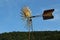 Windmill pointing at the moon